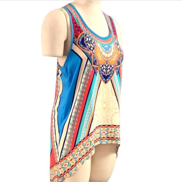 Flying Tomato Tank Top Asymmetric Hem Sz M #95J - Picture 3 of 7